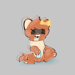 >< animal_genitalia animal_penis balls beige_fur blue_nipples blue_pawpads blue_penis blue_tongue boobs breasts brown_fur cheek_tuft chest_tuft closed_eyes cum cumming cumming_from_masturbation dick enjoying fang futanari grey_fur head_tuft holding_leg intersex intersex_pride_colors jerkingoff mammal motion_blur oc one_leg_up open_mouth penis pride_flag reflection round_ears shading single_fang sitting solo solo_focus touching_penis weasel white_muzzle