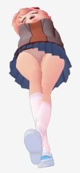 1female 1girls 3d 3d_(artwork) 3d_model blue_skirt breasts clothes clothing cute doki_doki_literature_club female female_focus female_human female_only girl girl_only human human_female human_focus human_only just_sayori open_mouth panties pantyshot print_panties sayori_(doki_doki_literature_club) screambean shoes skirt socks socks_and_shoes solo solo_female solo_focus strawberry_blonde_hair thighs uniform upskirt vroid vroidhub white_background