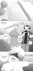 ahe_gao blindfold female kasumi_(pokemon) misogyny monochrome pokemon satoshi_(pokemon) serena_(pokemon) yabam