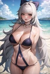 ai_generated azur_lane curvaceous curvy_female curvy_figure female_focus female_only huge_breasts long_hair looking_at_viewer solo_female solo_focus stable_diffusion vittorio_veneto_(azur_lane) voluptuous_female white_hair