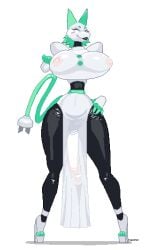 1futa 2023 anthro areolae big_penis breasts bulge clothed clothing deltarune flaccid fully_clothed futa_only futanari huge_breasts huge_cock magnetus nipples nipples_visible_through_clothing pelvic_curtain penis pixel_art robot solo standing tasque_manager_(deltarune) thick_thighs thin_waist translucent wide_hips