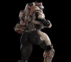 1girls 3d 3d_animation animated armor ass bouncing_ass breasts connivingrat halo_(series) helmet large_ass linda-058 no_sound power_armor simple_background spartan_(halo) thick_thighs thighs video