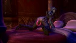 1girls 3d anal_insertion bellakvo blizzard_entertainment dildo double_dildo red_eyes solo sylvanas_windrunner undead_(warcraft) vaginal_insertion warcraft world_of_warcraft