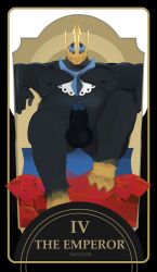 avian bird card empoleon fortune_telling genitals glare hi_res imposing male napoleon_triomphe nintendo penguin penis peskkado pokemon pokemon_(species) royalty tarot tarot_card the_emperor_(tarot)