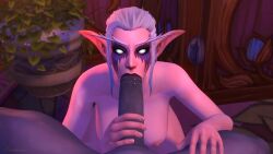 1boy 1girls 3d adriel_lunarspyre alvarina animated blizzard_entertainment blowjob dark-skinned_male fellatio handjob loop night_elf no_sound original_character pink_skin pov tagme video warcraft white_hair world_of_warcraft