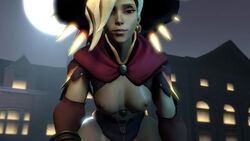 1boy 1girls 3d alternate_costume animated areolae blonde_hair blue_eyes breasts curvy duo female hat long_hair male mercy nipples nodusfm overwatch pov pussy riding sex sound source_filmmaker straight vaginal_penetration video voluptuous wings witch_mercy