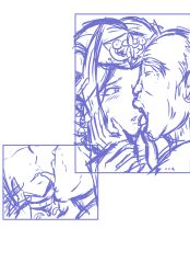 1boy 1girls age_difference blush coercion edelgard_von_hresvelg eye_contact female fire_emblem fire_emblem:_three_houses horns kissing male nintendo old_male open_mouth panels post-timeskip sketch tongue tongue_out tonsuke ugly_bastard