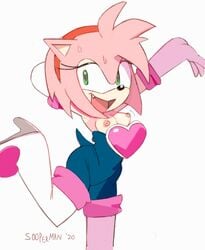 accidental_exposure amy_rose clothing furry small_breasts sonic_(series) sonic_the_hedgehog_(series) sooperman