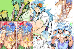 abs ass balls bara blue_eyes blue_hair cum handcuffs human male male_only merfolk merman muscular muscular_male penis regal_bryant tales_of_(series) tales_of_symphonia yaoi zelos_wilder