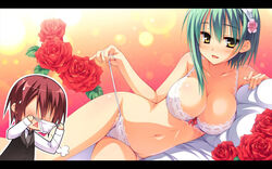 bra cleavage jpeg_artifacts muririn noble_works panties string_panties tsukiyama_sena wallpaper yuzu-soft