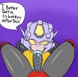 1boy 1girls blowjob decepticon fembot heavy147 robot robot_girl sexbot sucking sucking_penis thunderblast transformers