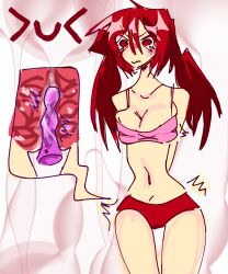 angry embarrassed eyelashes female kawaii manga masochism masturbation nipples precious red_eyes red_hair sad sex_toy uncovered vibrator vibrator_in_pussy white_skin