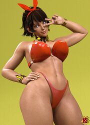 bikini breasts breasts hagiwara_studio josie_rizal tekken thick_thighs thighs