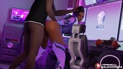 3d against_surface against_wall against_will animated baldsombra big_ass big_booty big_butt black_hair dark-skinned_male dark_skin forced forced_anal hacker male mp4 neon_lights no_sound overwatch overwatch_2 rape rape_face sombra standing standing_doggy_style standing_sex tagme video