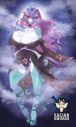 anthro big_breasts breasts_bigger_than_head furry huge_breasts legendary_pokemon pokémon_(species) pokemon pokemon_(species) suicune zacianswords