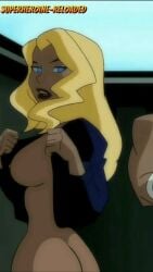 animated black_canary blonde blonde_hair bouncing_breasts choker dc dc_comics dcau edit female female_focus female_only gif green_arrow justice_league justice_league_unlimited lipstick naked nipples nude nude_female superheroine_reloaded