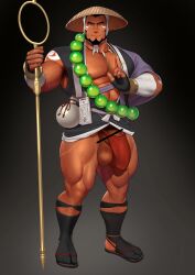 abs bar_censor bara biceps bodybuilder bulge censor_bar censored censored_genitalia censored_penis facial_hair flaccid fundoshi huge_balls huge_bulge huge_cock hyper hyper_balls hyper_genitalia hyper_penis hyper_testicles kuromine_hiraya male male_focus male_only monk muscle muscles muscular muscular_arms muscular_legs muscular_male muscular_thighs nipples pecs pubic_hair solo solo_male thick_thighs yuatari