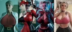 1girls 3d andi3dz antiheroine batman:_arkham_knight batman:_arkham_origins batman_(series) big_breasts breasts busty cleavage curvaceous curvy curvy_figure dc dc_comics digital_media_(artwork) dr._harleen_quinzel dual_persona eyebrows eyelashes eyes female female_only fully_clothed harleen_quinzel harley_quinn harley_quinn_(classic) harley_quinn_(injustice) hips hourglass_figure huge_breasts injustice_2 large_ass large_breasts legs light-skinned_female light_skin lips netherrealm_studios rigid3d solo supervillainess top_heavy upper_body villain villainess voluptuous waist wide_hips