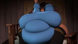 1girls ass bed bedroom belly big_belly breasts closed_eyes fat female female_only hips huge_belly hyper hyper_breasts large_ass large_belly large_breasts obese obese_female overweight overweight_female source_filmmaker stomach stretching stretching_arms tammy_(tammythefatfemscout) tammythefatfemscout team_fortress_2 thick_thighs thighs valve wide_hips