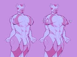 1boy abs big_bulge big_chest big_nipples big_pecs bulge catsuit cowboi cyrodraw easy_access hucow huge_chest huge_pecs male_only nipple_cutout pecs solo_male tight_clothing tight_fit