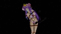 bondage damsel_in_distress disembodied_arm disembodied_hand disembodied_hands female gag gagged glaring mikumikudance over_the_mouth_gag patchouli_knowledge pavro shibari touhou