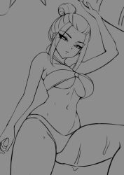 1girls avatar_the_last_airbender azula beach bikini crown_braid female female_only kuroonehalf princess sideboob smooth_skin solo swimsuit underboob wip work_in_progress