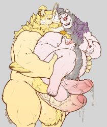 alternate_version_available anthro ball_tuft balls bear beard belly big_balls big_belly big_muscles big_penis burrhino carrying carrying_partner chest_hair duo duo_focus felid feline foreskin furry furry_only gay groping_self hair hairy hairy_chest hand_on_another's_stomach hand_on_belly hand_on_chest hand_on_leg hand_on_pecs horn huge_balls huge_cock hybrid imminent_penetration imminent_sex lion looking_at_partner male male/male male_only mammal mane medial_ring medial_ringed_humanoid_penis musclegut muscles muscular muscular_male nipple_pinch nipple_tweak nipples pecs penis precum precum_drip rhinoceros straight_hair thick_thighs tilionmaia tweaking_own_nipple ursid ursine veiny_penis