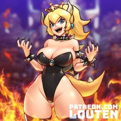 bowsette from mario (series) by louten