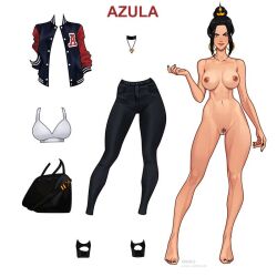 avatar_the_last_airbender azula big_breasts black_hair breasts casual dark_hair minko nude olena_minko pussy smooth_skin tagme unshaved_pussy white_skin