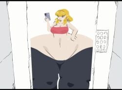 1girls 2d animated ass ass_bigger_than_breasts ass_bigger_than_head ass_bigger_than_torso ass_cleavage ass_focus big_ass big_butt bottom_heavy bubble_ass bubble_butt butt_crack claustrophilia cramped doorway dumptruck_ass elevator fat_ass female female_focus female_only fully_clothed giant_ass gigantic_ass huge_ass huge_butt huge_thighs hyper hyper_ass hyper_butt hyper_hips hyper_thighs kansais massive_ass massive_thighs meat_wall_(body_type) no_sound patty_campbell phone round_ass solo solo_female squeezing thick_ass thick_hips thick_thighs thin_waist tight_clothing tight_fit tight_space too_big unaware_buttcrush video walking wide_hips