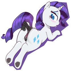 anal my_little_pony ponut purple_mane rarity_(mlp) realgero straight_hair unicorn