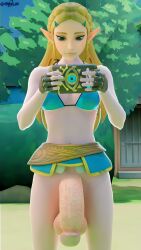 1futa 3d 3d_(artwork) big_balls big_penis bikini blue_bikini breath_of_the_wild distracted flaccid flaccid_penis futa_only futanari jinxed_xp nintendo phone princess_zelda solo_futa tagme the_legend_of_zelda zelda_(breath_of_the_wild)