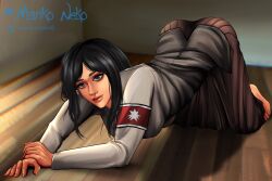 1girls all_fours attack_on_titan clothed female marikoneko marikoneko0 pieck_finger