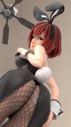 ass_focus big_ass bunnysuit fishnets kairi kingdom_hearts looking_at_viewer red_hair sitting_on_face tagme usbsantiago