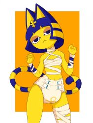 1girls animal_crossing ankha ankha_(animal_crossing) anthro diaper diaper_fetish female furry octo_jo