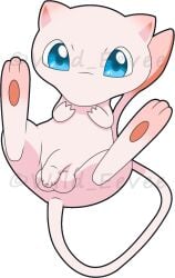 1boy balls blackcachomon feral foreskin humanoid_genitalia humanoid_penis long_foreskin male male_only mew mew_(pokemon) nintendo penis pokémon_(species) pokemon pokemon_(species) solo testicles uncircumcised uncut wild_eevee