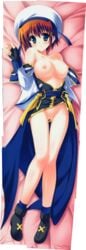 dakimakura female fixme hayate_yagami human kouzuki_hajime magic_shinsengumi mahou_shoujo_lyrical_nanoha mahou_shoujo_lyrical_nanoha_strikers nipples nopan open_clothes open_shirt oppai shirt uncensored vagina