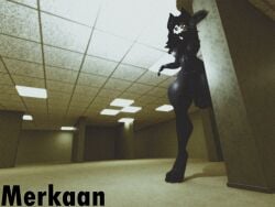3d_(artwork) absurd_res anthro ass big_breasts big_butt black_body black_fur black_hair bone breasts canid canine digital_media_(artwork) female fur genitals hair hi_res huge_filesize mal0 malo mammal merkaan nipples nude open_mouth scp-1471-a scp_foundation skull skull_head smile solo tail tongue vulva