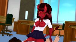 16:9 2025 2_horns 3d_(artwork) 3d_animation 5_fingers accessory alternative_fashion animated areola balls bangs big_breasts big_pupils black_clothing black_eyebrows black_hair black_legwear black_thigh_highs blue_bottomwear blue_clothing blue_skirt bottomwear bouncing_breasts breasts brown_eyes brown_hair classroom claws clitoris clock clothed clothed_female clothed_humanoid clothed_sex clothing cowgirl_position curved_horn demon demon_humanoid digital_media_(artwork) dominant dominant_female dominant_humanoid duo erection exposed_breasts eye_contact eyebrows eyelashes faceless_character faceless_human faceless_male fangs feet female female_focus female_humanoid female_on_human female_on_top female_penetrated finger_claws fingers from_front_position genitals hair hair_accessory hair_tie half-closed_eyes high_framerate horn human human_on_humanoid human_penetrating human_penetrating_female human_penetrating_humanoid humanoid humanoid_genitalia humanoid_penetrated humanoid_penis humanoid_pointy_ears humanoid_pussy inside interspecies leg_grab legwear light_body light_skin lips long_hair looking_at_another looking_at_partner male male/female male_human male_on_bottom male_penetrating male_penetrating_female mammal meru_(merunyaa) meruccubus_(merunyaa) narrowed_eyes nipples no_sound no_underwear not_furry nude nude_human nude_male on_bottom on_top open_mouth open_smile palms penetration penile penile_penetration penis penis_in_pussy pleated_skirt pointy_ears pupils pussy red_areola red_body red_claws red_clitoris red_ears red_eyes red_horn red_lips red_nipples red_pussy red_skin red_tail school school_uniform sex short_playtime skirt skuddbutt skuddbutt_(modeler) smile smirk source_filmmaker_(artwork) spade_tail spread_legs spreading student submissive submissive_male tagme tail teeth thigh_highs uniform upskirt_sex vaginal_penetration video widescreen yellow_pupils