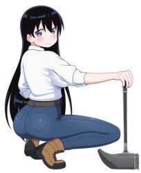 1female 1girls artist_request ass ass booty breasts breasts female female female female_focus female_only jeans nagi_arato ruri_rocks solo solo_female solo_focus tagme