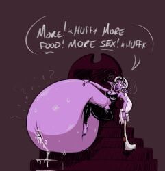 belly belly_fat belly_fetish belly_focus belly_overhang bellyfuck big_belly cum_drip cum_in_navel cum_on_belly deep_navel disproportional elf elf_girl fat fat_belly fat_female fat_fetish female female_focus female_only gussiekins horny horny_female hungry hyper_belly implied_sex navel_fetish navel_penetration overweight_female purple_fur throne throne_room throne_sex