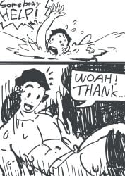1boy 1girls 2d 2d_(artwork) 2d_artwork among_us_reference anthro anthro_female athletic athletic_male before bigger_female black_silhouette dialog dialogue dialogue_bubble digital_drawing_(artwork) digital_media_(artwork) drowning el_k_8187 exclamation_mark exclamation_point eyebrows eyes female furry furry_female hair human human_male kemokin_mania male muscular muscular_male no_color no_shirt ocean open_mouth outside saved scared scared_expression scared_face shark shark_girl shark_humanoid shirtless shorts_only sketch smaller_male speech speech_bubble speech_bubbles tagme talking text text_bubble water water_drop worried worried_expression worried_face worried_look
