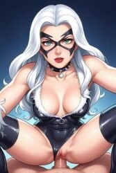 1boy 1girls ai_generated anal anal_sex animated black_cat_(insomniac) black_cat_(marvel) felicia_hardy female hite_hair male male/female male_penetrating_female marvel marvel_comics mask masked_female no_sound penis penis_in_ass sex spider-man_(series) superheroine tagme video