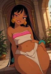 ai_generated chel chel_(the_road_to_el_dorado) clothed clothing dark-skinned_female female softcore tagme the_road_to_el_dorado