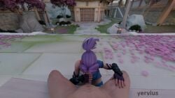 1boy 1girls 3d 3d_animation animated blender blowjob fellatio kneeling kneeling_female kneeling_oral_position light-skinned_female light-skinned_male light_skin marvel marvel_comics marvel_rivals mutant_(marvel) no_sound psylocke psylocke_(marvel_rivals) slim_waist sucking sucking_penis superheroine tagme video yervius