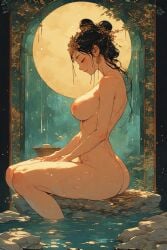 ai ai_generated asia asian_female breasts breasts buddha_goddess buddhism chubby_female huge huge_breasts japan japanese_female tits_out vintage