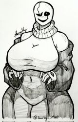 fem gaster from deltarune by someshy smshy