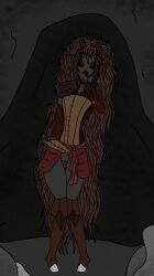 boots choker clothed clothing dark-skinned_female dark_elf dark_skin elf elf_ears elf_female elf_girl extremely_long_hair fangs female female_focus female_only flashing flat flat_chest flat_chested full_body fully_clothed genitals grey_skin grey_skinned_female gyeegg hair horn horned_humanoid horns horny horny_female humanoid lifting_clothing lifting_skirt long_boots long_hair looking_at_viewer no_panties non-ai non-ai_generated oc open_mouth original original_character outdoors pussy red_eyes red_hair skinny skirt skirt_lift solo standing teeth thighs tongue_out uncensored upskirt vagina very_long_hair