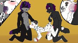 3boys anal anthro bound bubby canine close-up collar cum cum_in_ass cum_in_mouth cum_inside dalmatian double_penetration fur furry furry_only gay group group_sex knot knotting male male_only mammal oral penetration penis pet rough sex slave swallowing testicles threesome tight_fit