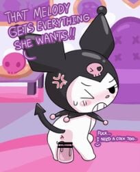 1girls 2025 angry angry_face angry_vein animated anus ass asshole baku_(sanrio) bar_censor blush blush_lines blushing censored couch english english_dialogue english_text female female_only kuromi low_quality olivia's_box onegai_my_melody pussy riding_dildo sanrio seat skull skull_symbol solo solo_female solo_focus tagme vaginal_penetration